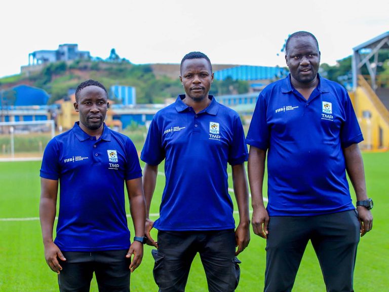 CAPACITY BUILDING: THREE LUGAZI FC COACHES UNDERGOING FUFA SPECIALIZED YOUTH COACHING, CONDITIONING AND GOALKEEPING COURSES AT FUFA TECHNICAL CENTRE IN NJERU