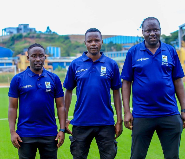 CAPACITY BUILDING: THREE LUGAZI FC COACHES UNDERGOING FUFA SPECIALIZED YOUTH COACHING, CONDITIONING AND GOALKEEPING COURSES AT FUFA TECHNICAL CENTRE IN NJERU